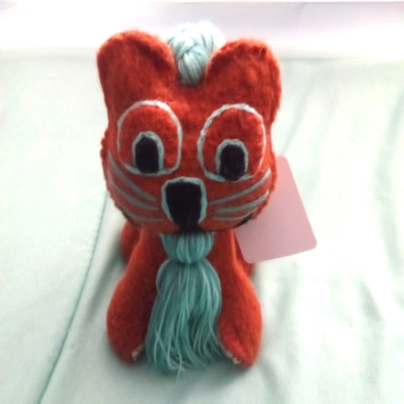Stuff wool embroidery handmade cat ( Box JK ) - Picture 1 of 5